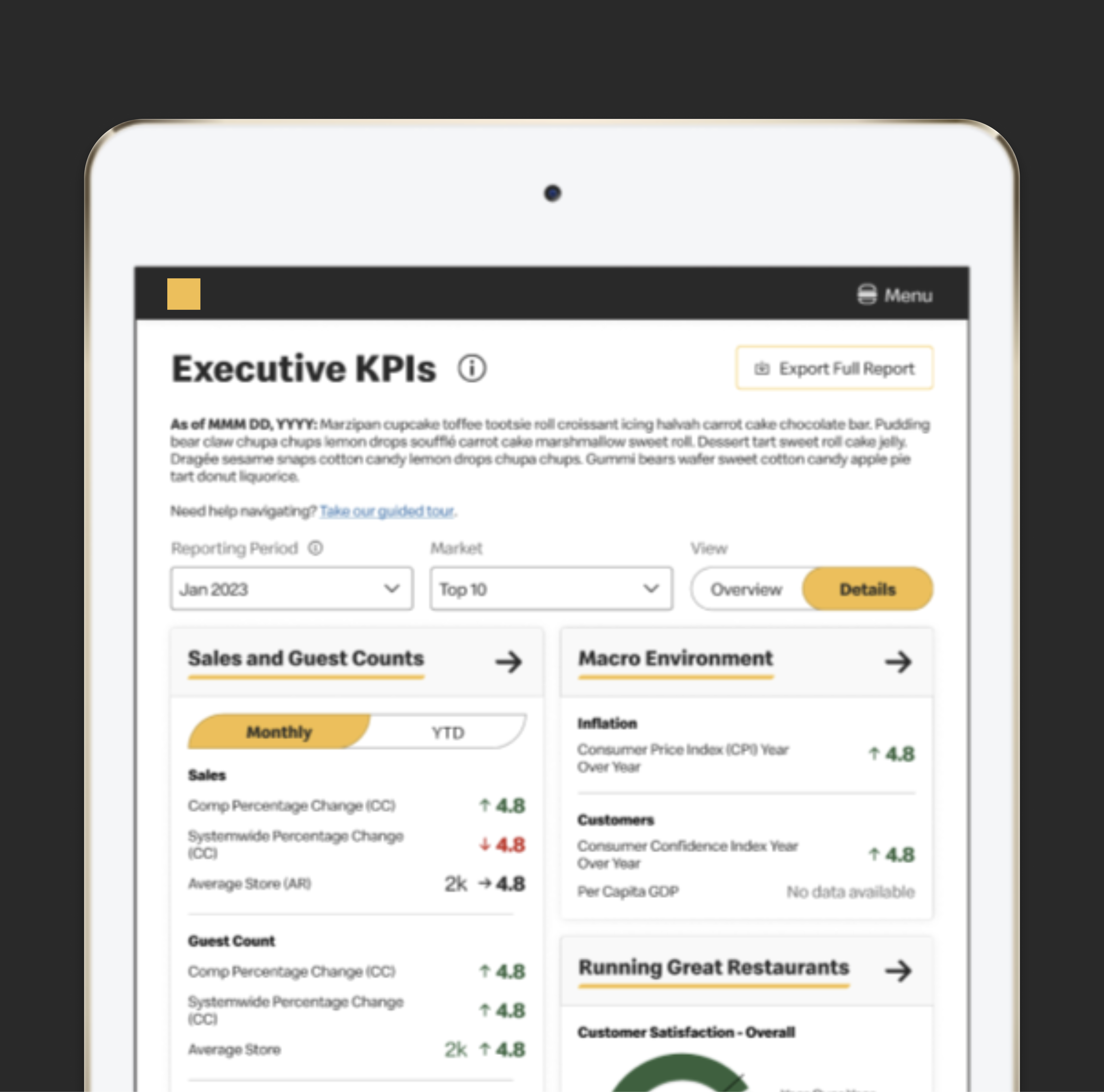 Executive reporting dashboard cover image