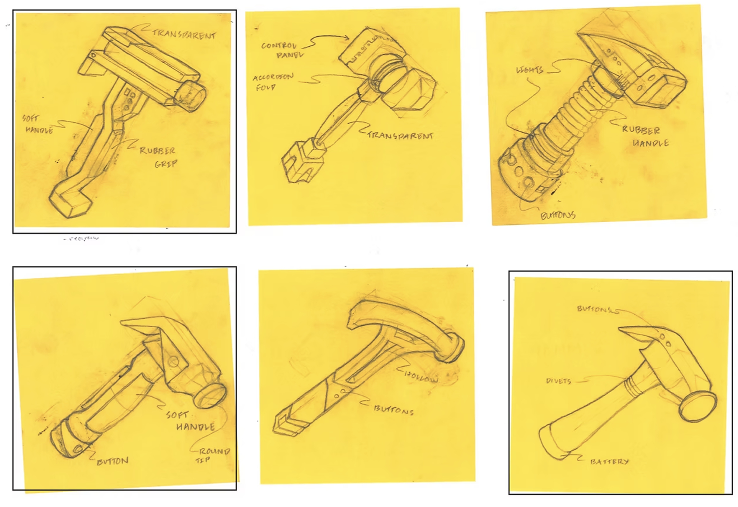 Concept sketching studies, page 2