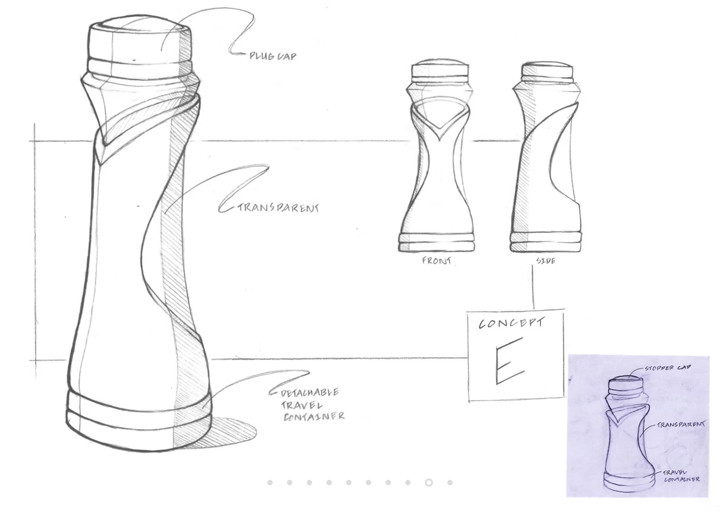 Concept sketching studies, page 4