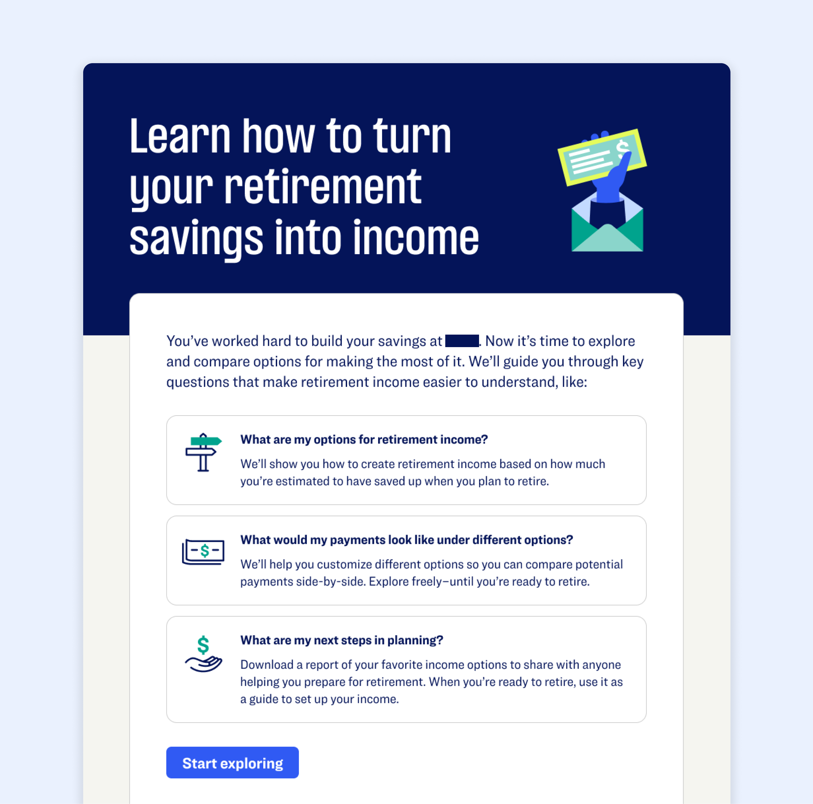 Retirement education tool cover image